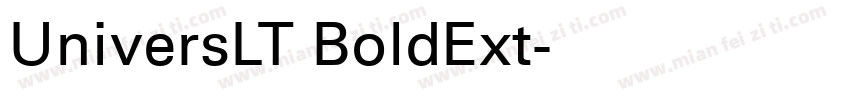 UniversLT BoldExt字体转换